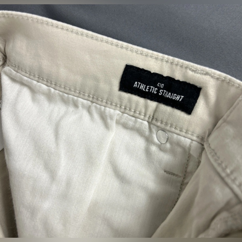 Lucky Brand Pants 410 Athletic Straight 34 x 30 Moonstruck Beige Cotton Spandex - Picture 8 of 10